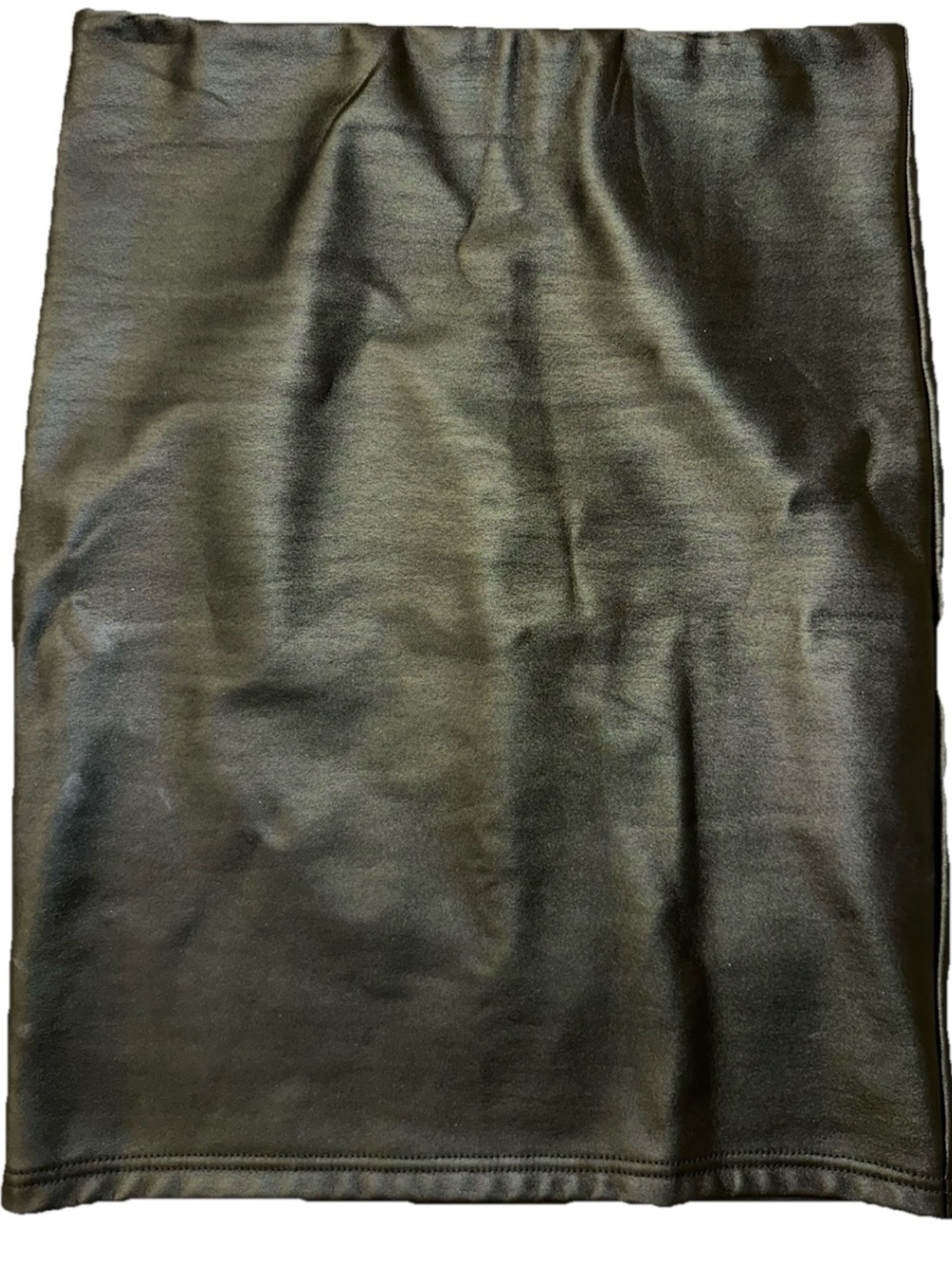 LOFT Black Faux Leather Pencil Skirt